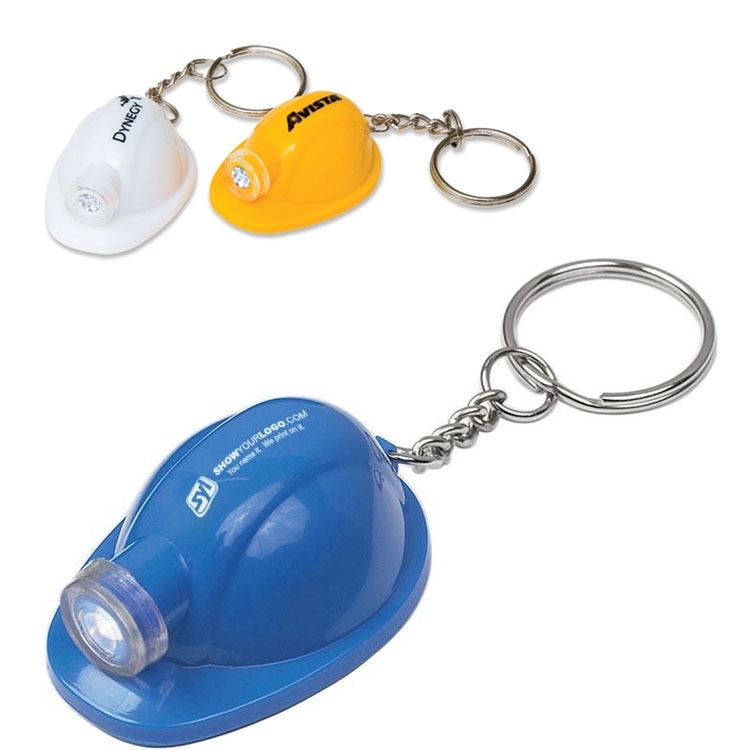 Custom LED helmet safety hard hat keychain 1