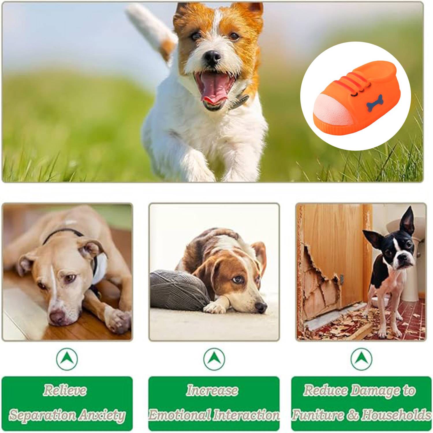 Shoe-Shaped Dog Chew Toy Tear-Resistant 1