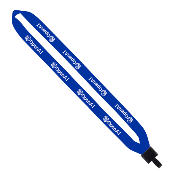 3/4" Polyester Lanyard with Non-Swivel Plastic Hook 127