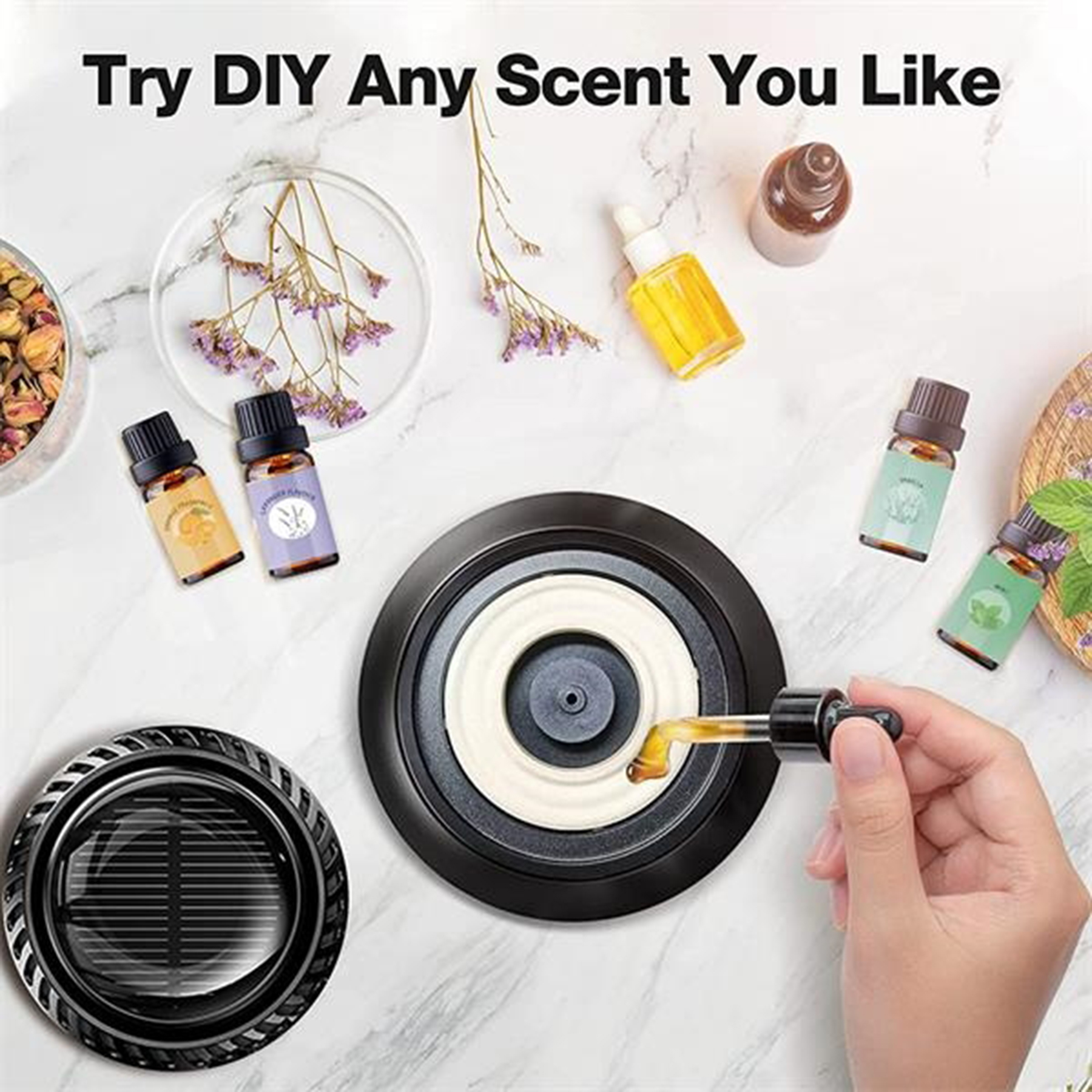 Solar Car Roating Essential Oil Diffuser 2