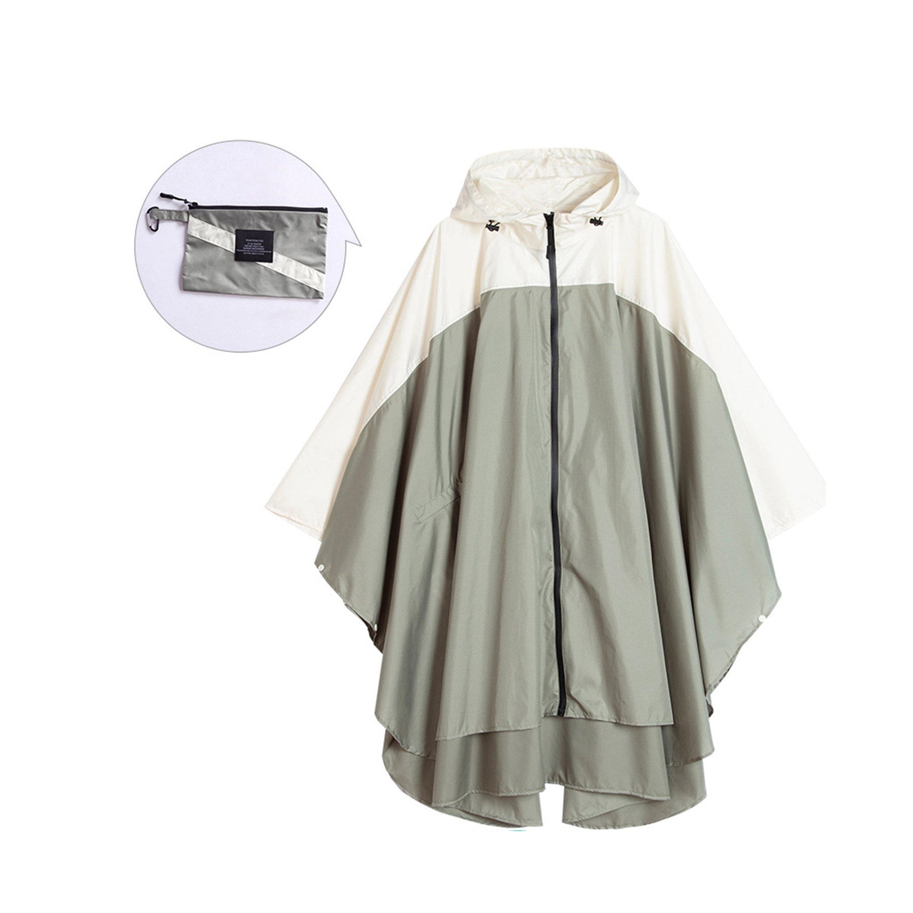 Rain Poncho Hooded Waterproof Raincoat Jacket 10