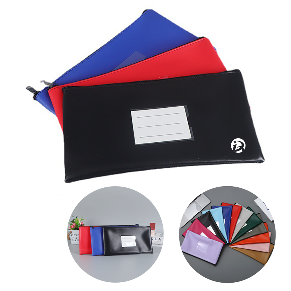 PU Leather Receipt Bag, custom tote bag with logo imprint 3