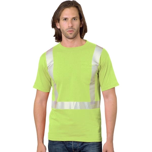 Hi-Vis 100% Cotton Pocket Crew Tee 3