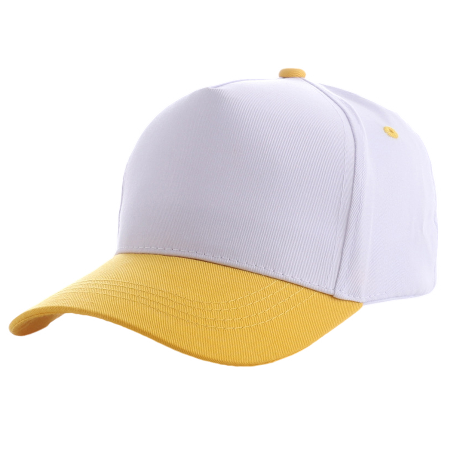 Two-Tone Structured 5 Panel Cotton Baseball Cap 8