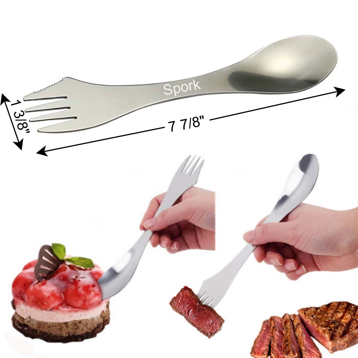 3 In 1 Stainless Steel Spork 2