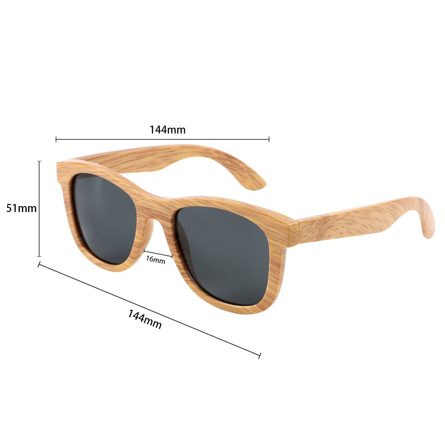 Faux Wood Frame Sunglasses 2