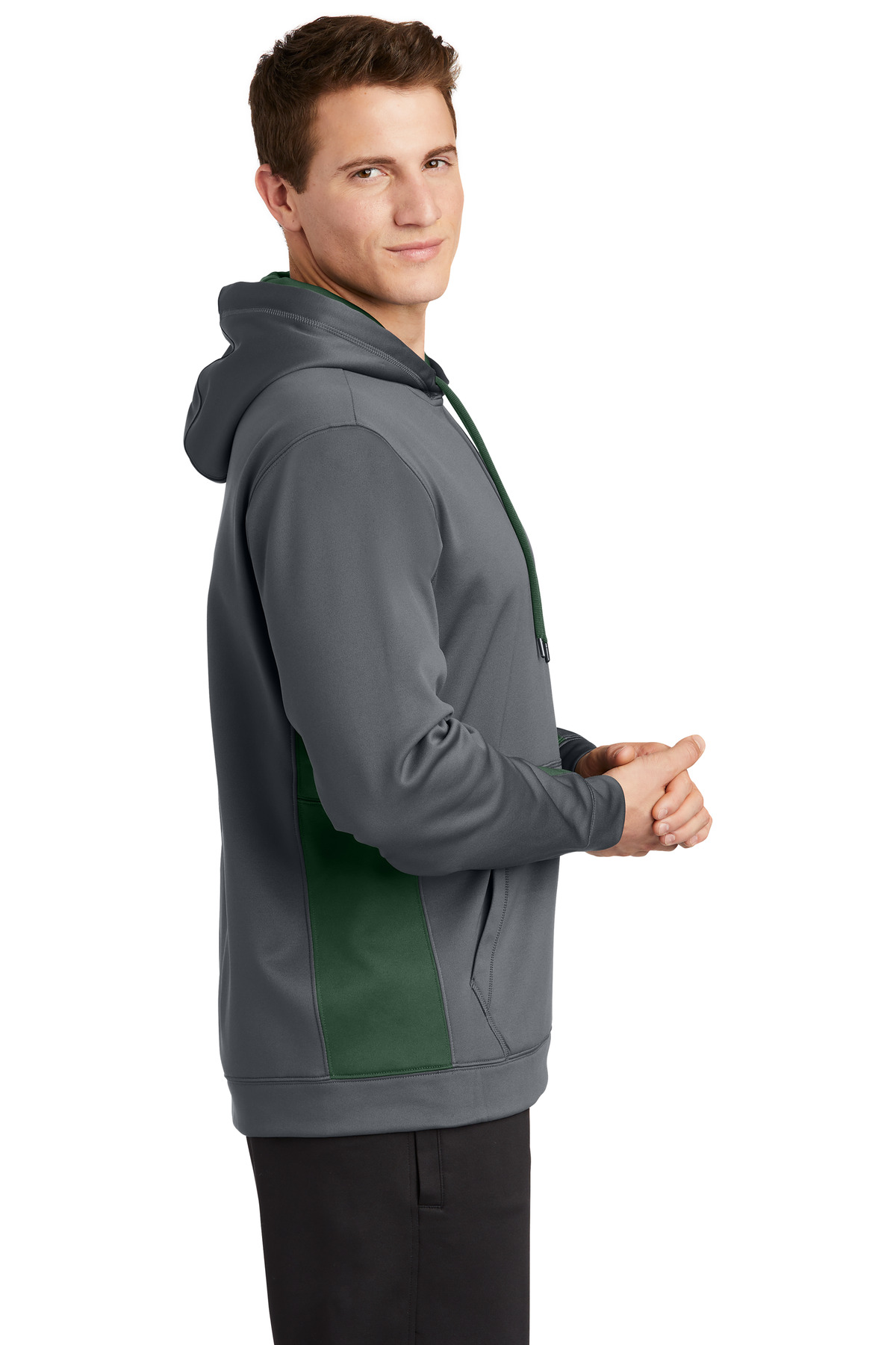 Sport-Tek Sport-Wick Fleece Colorblock Hooded Pullover. ST235 17