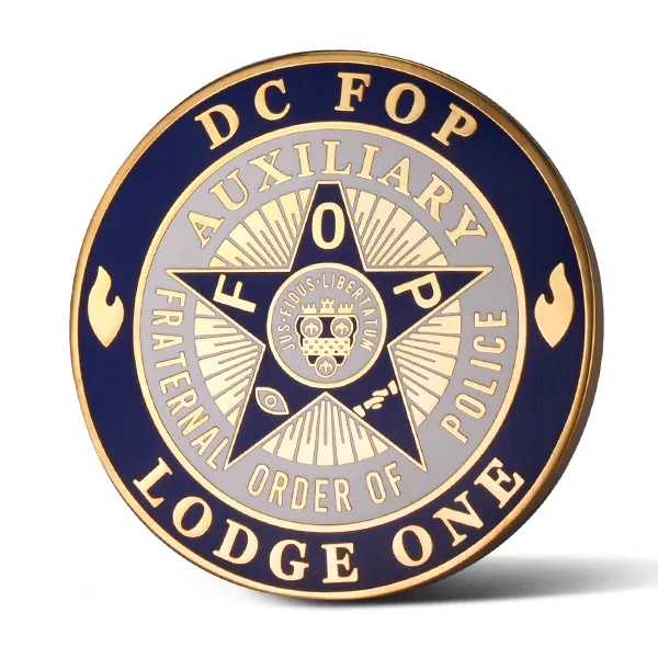 1.25" Custom Shape Hard Enamel Coins (Color Both Side) 10