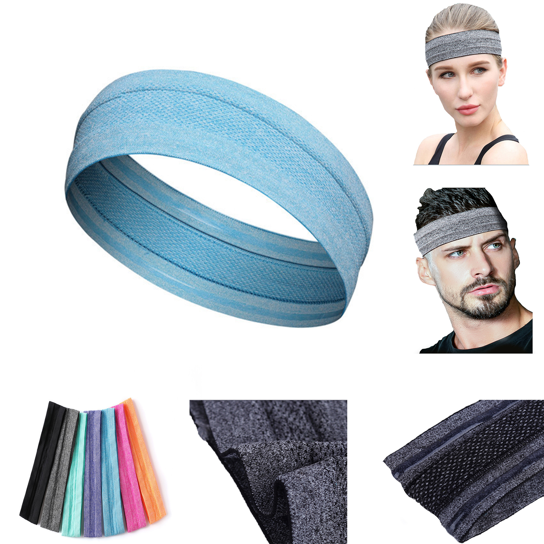 Sports Sweat-Absorbent Non-slip Headband 1