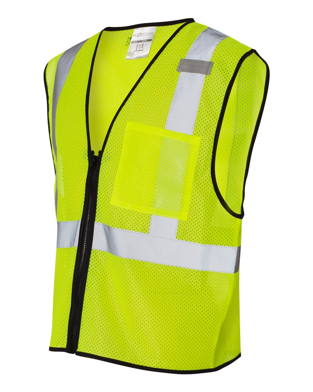 Unisex Single Pocket Zipper Mesh Class 2 Vest - 1519-1520 14