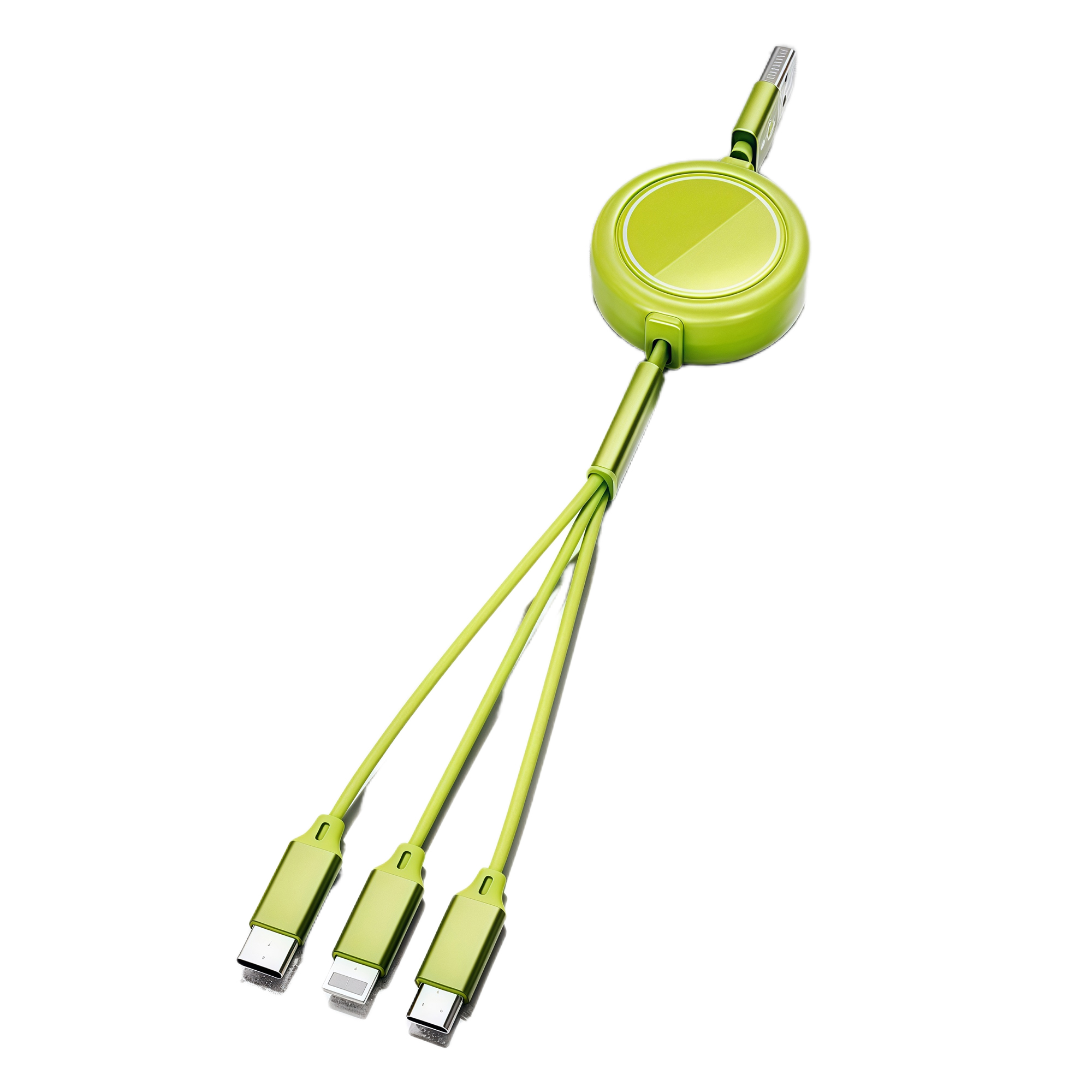 Retractable 3-in-1 Charging Cable with Fast Charge, Durable and Flexible Triple USB Cord 3
