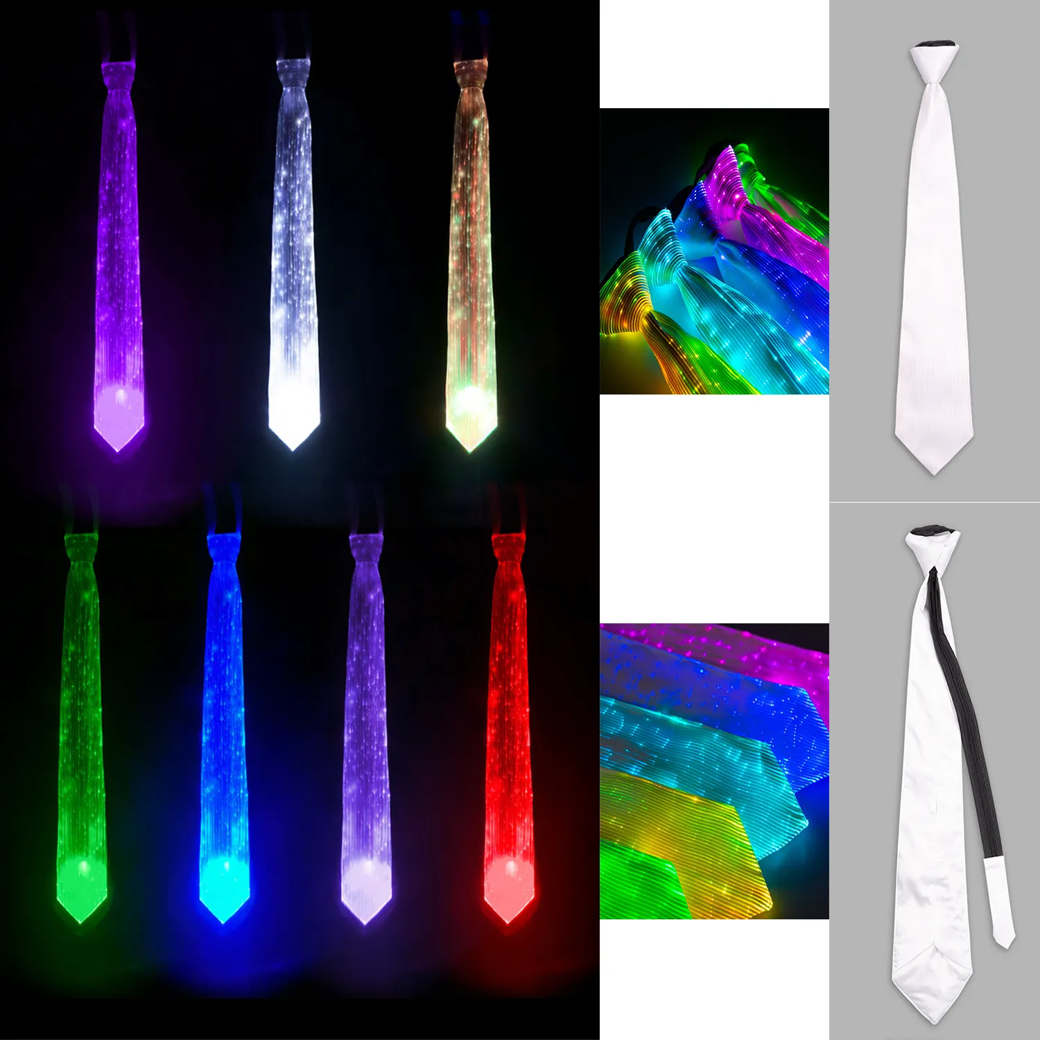Multiple Color Led Light Up Neck Tie 5