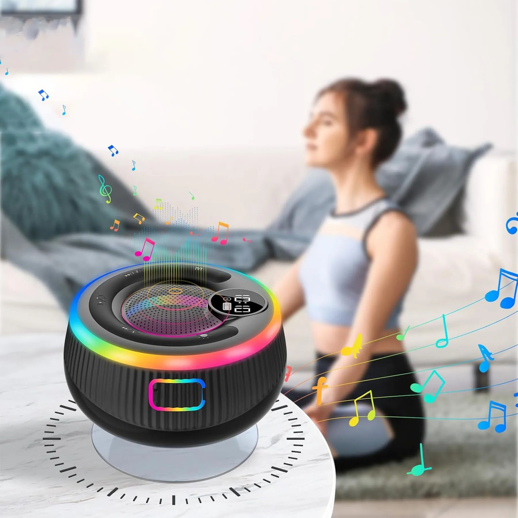 Wireless Waterproof Speakers with RGB Lights 3