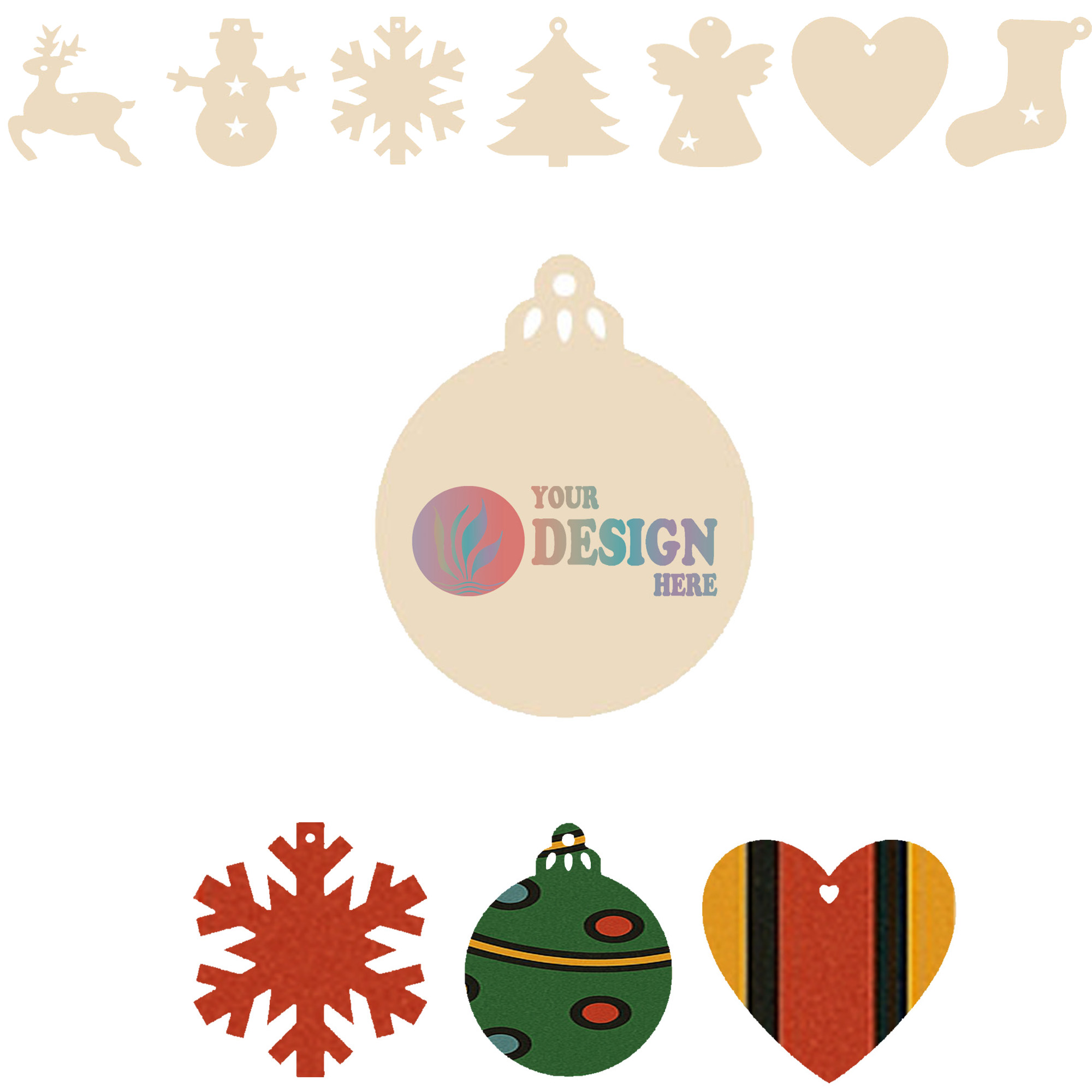 Custom Wood Christmas Ornament 2
