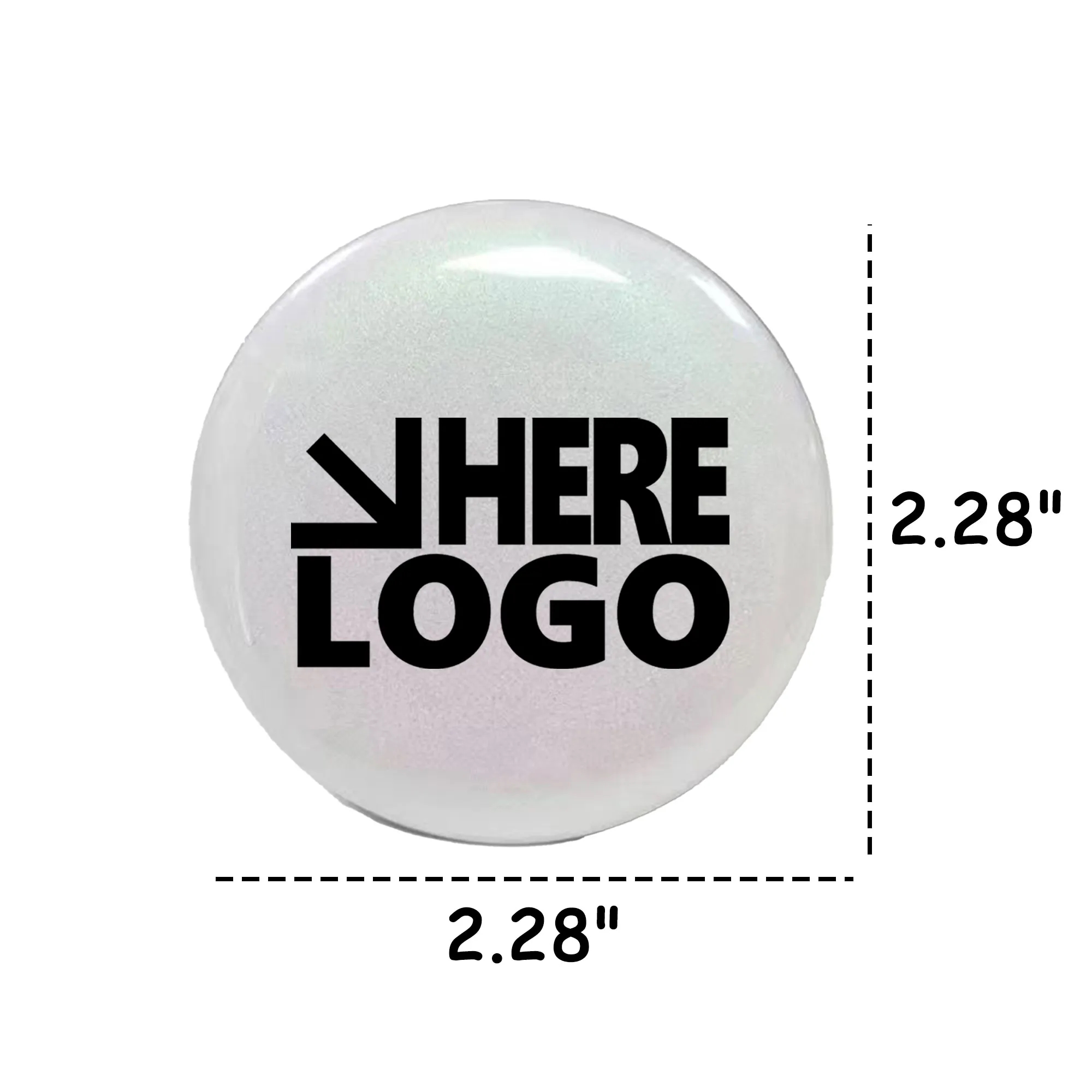 MOQ 100  Round Custom Buttons Pins 2.3"x 2.3" 2