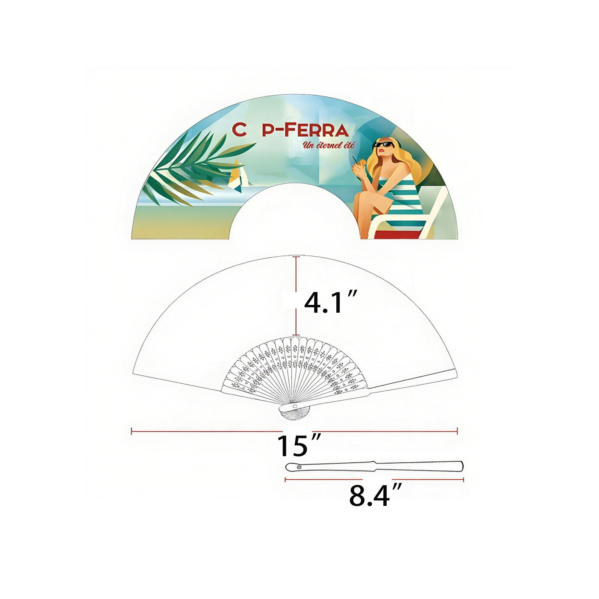 Cloth Covered Bamboo Fan 3