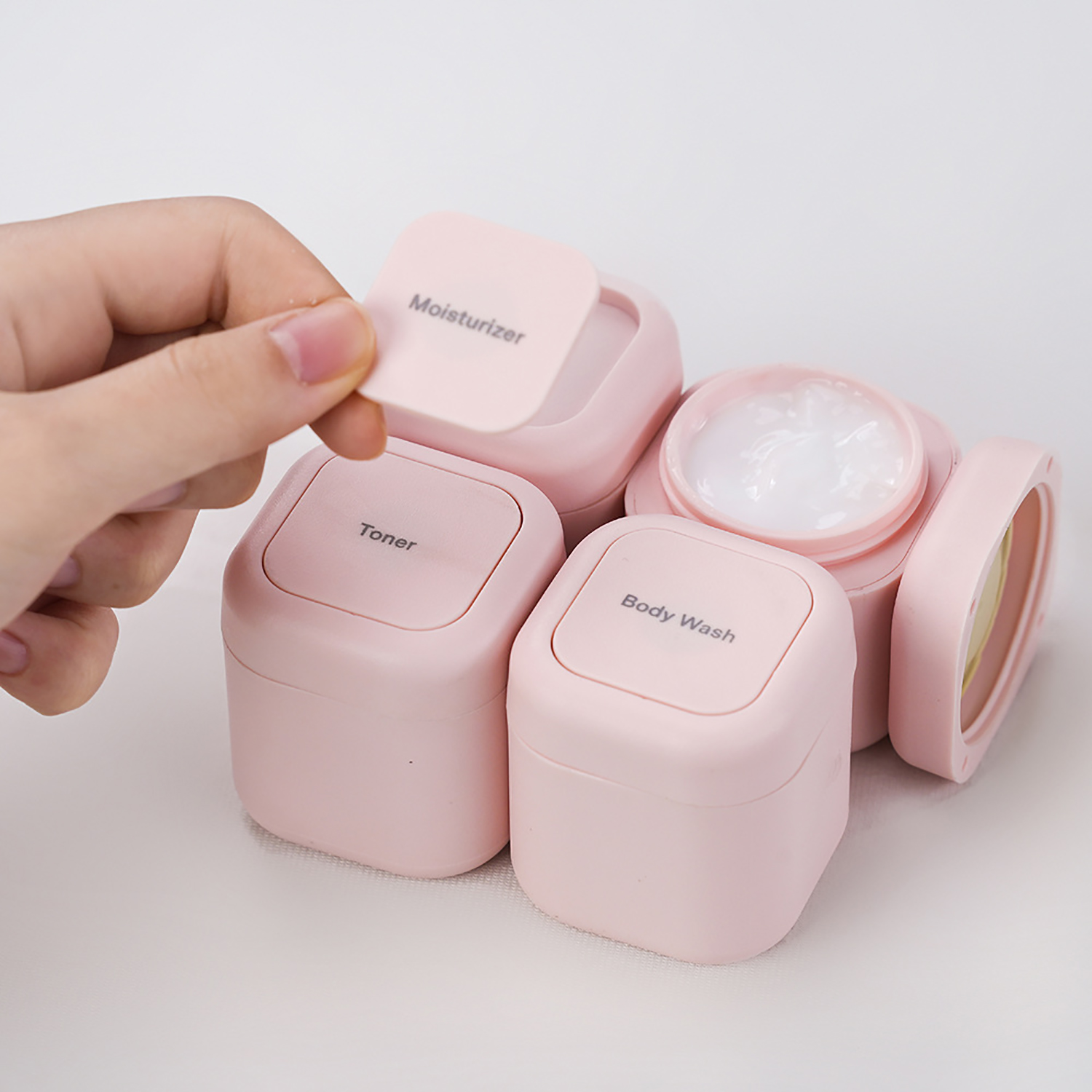 3 Pcs Travel Plastic Magnetic Leakproof Container Set 6