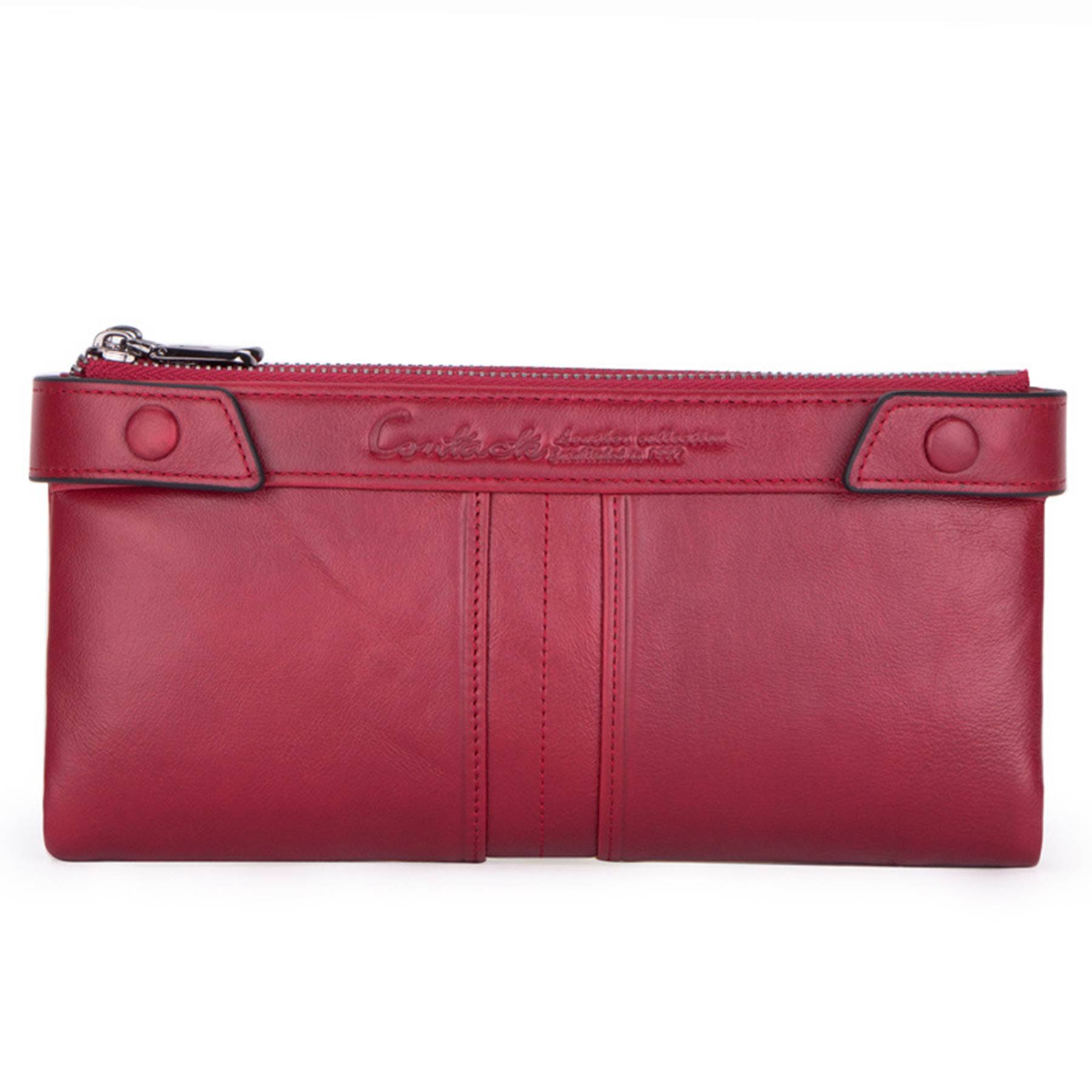Genuine Leather RFID Handheld Waterproof Wallet Women 9