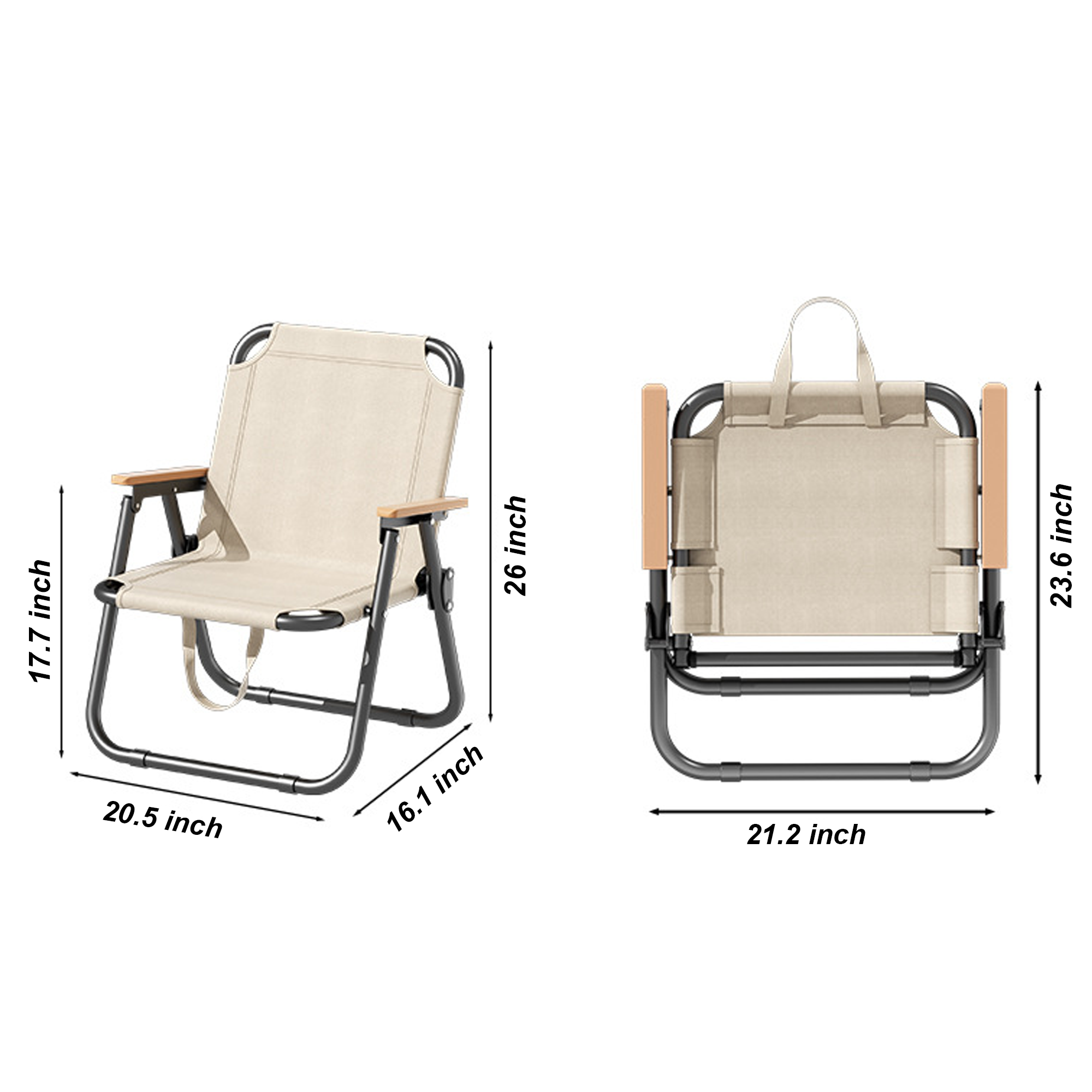 Portable Camping Chair With Hand-Held Rope 1