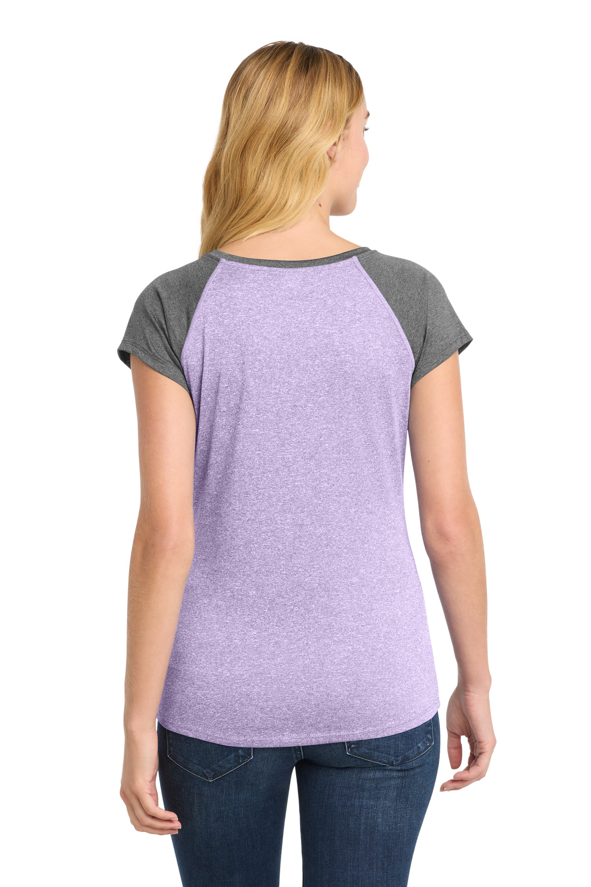 Sport-Tek Women's Heather-On-Heather Contender Scoop Neck Tee. LST362 5