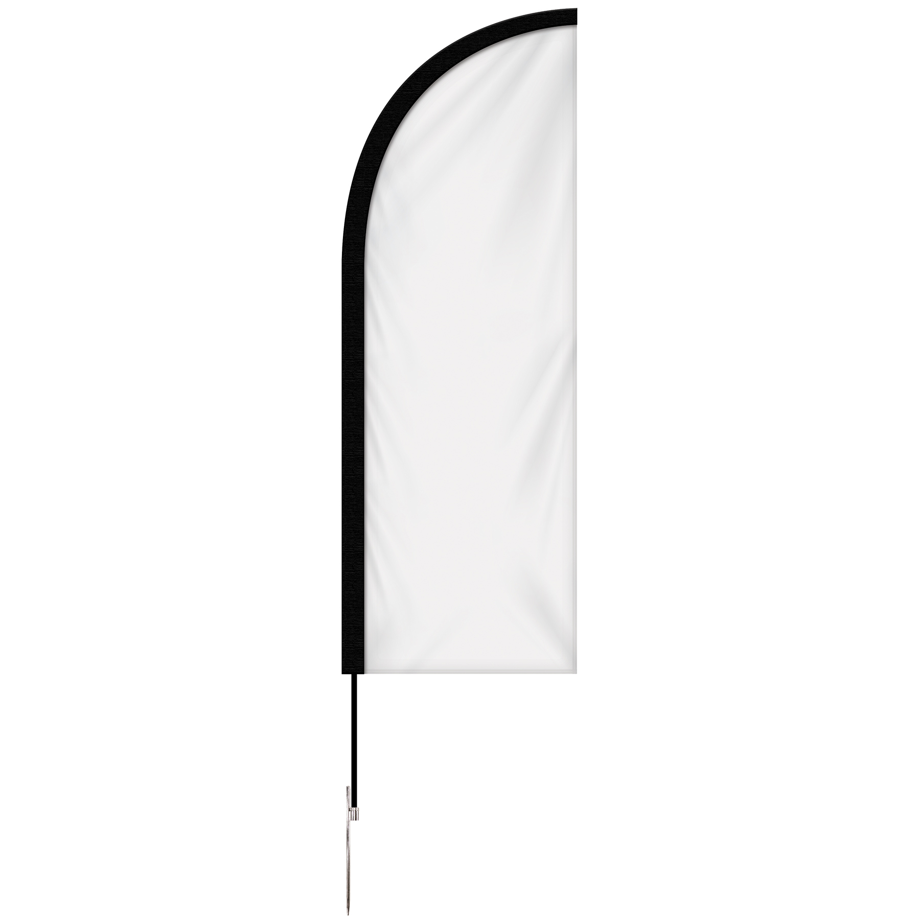 48 - Hour 6' Single Reverse Half Drop Banner with Hardware Set 8