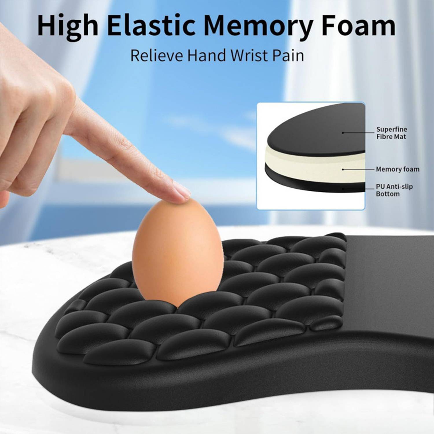 Ergonomic Mouse Pad w/ Wrist Rest 6