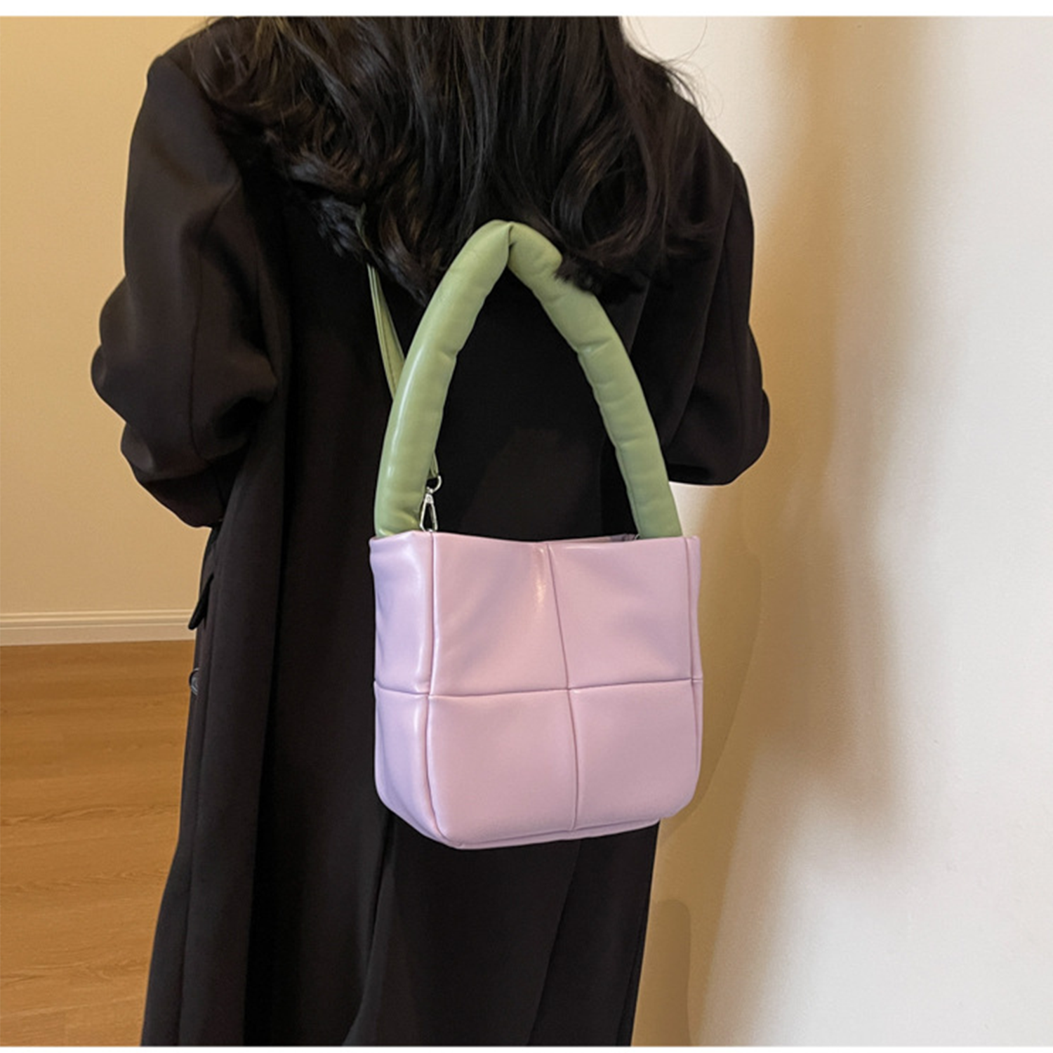 Splice PU Leather Portable Crossbody Bag 6