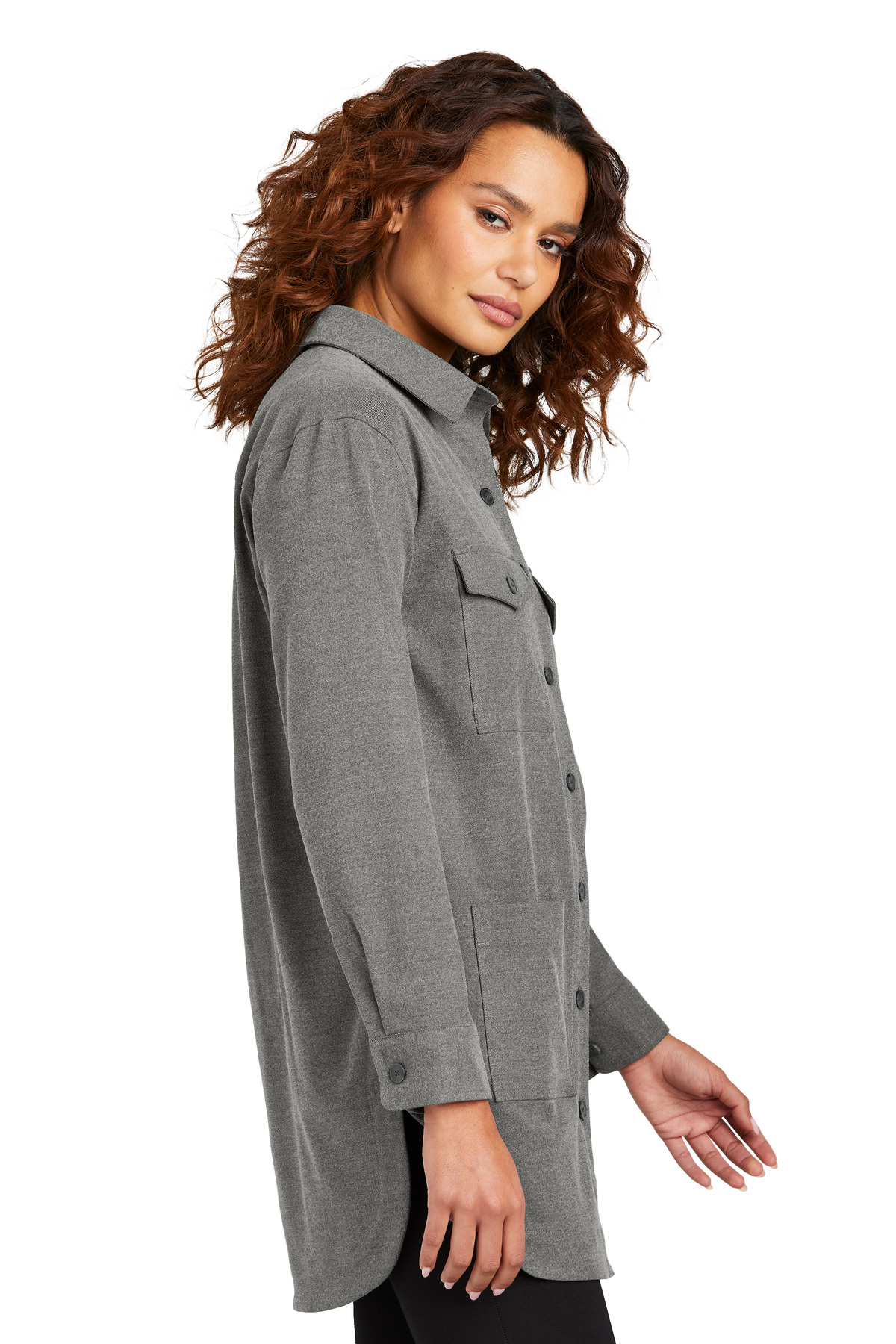 Mercer+Mettle Women's Long Sleeve Twill Overshirt MM2021 9