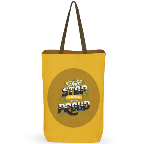 7 oz Cotton Canvas Tote Bag - 10"x14" w/ - 5"G - 20"Handle 5