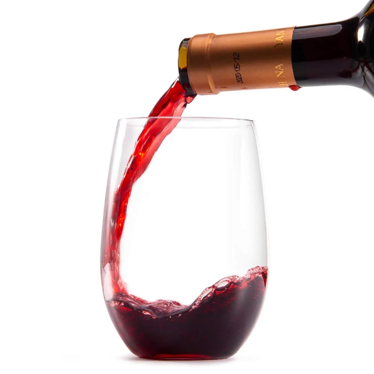 Unbreakable Reusable 16oz Plastic Stemless Wine Glass 3