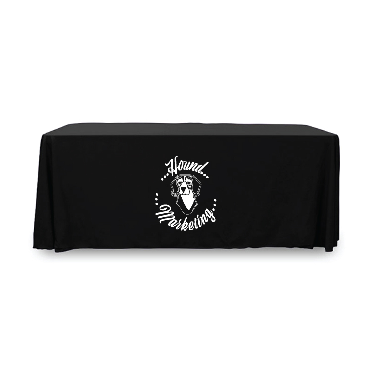 6 ft.Throw PolyPoplin™ Table Cover (WHITE LOGO ONLY) 6