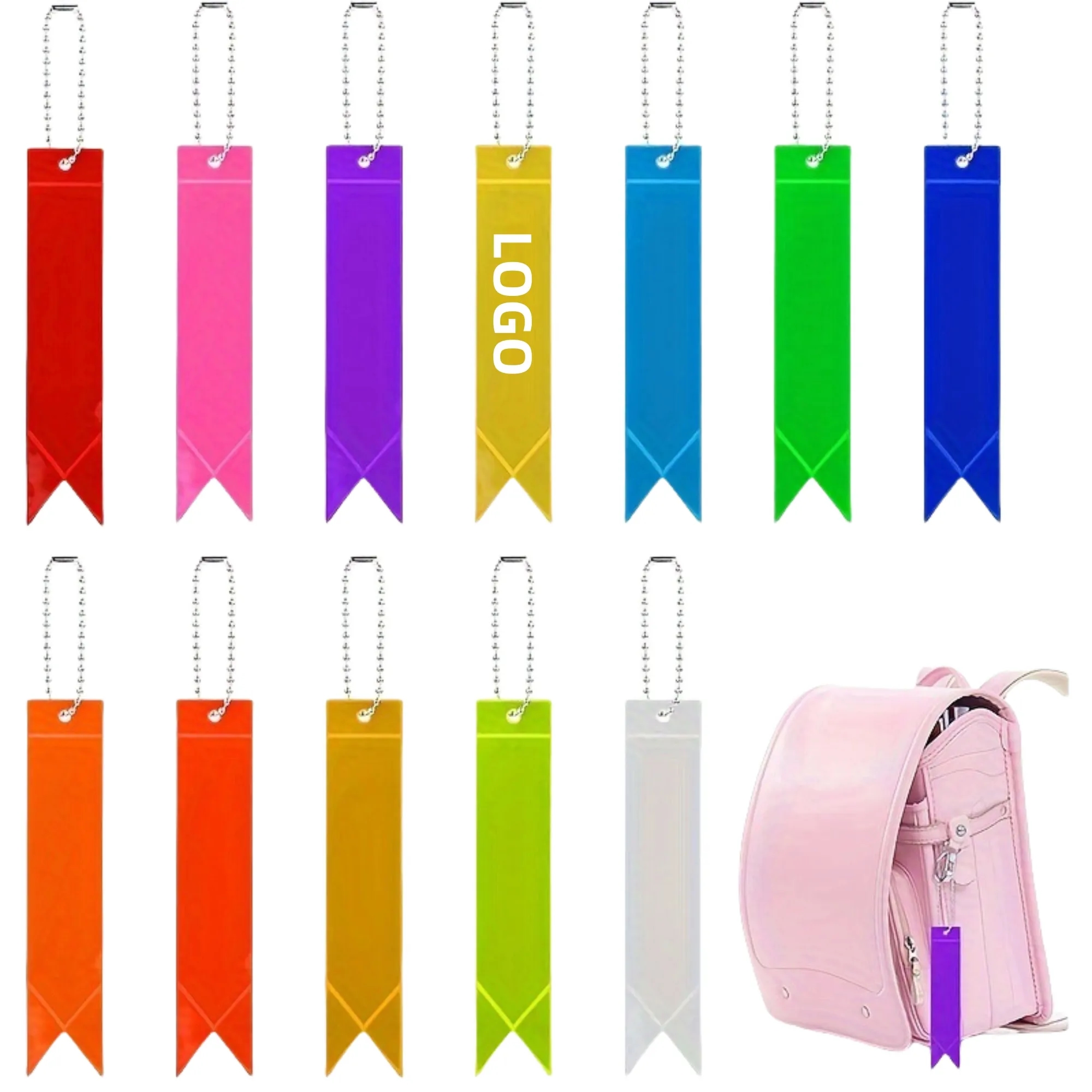 Reflective PVC Streamer Keychain 4