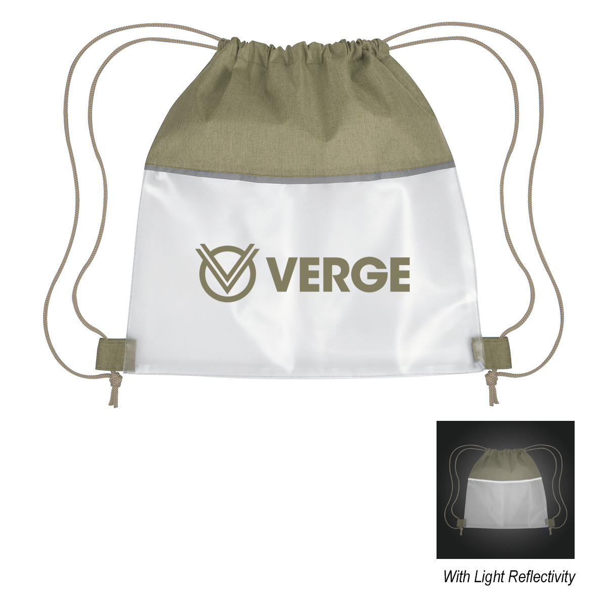 Reflective Heathered Frost Drawstring Bag 4