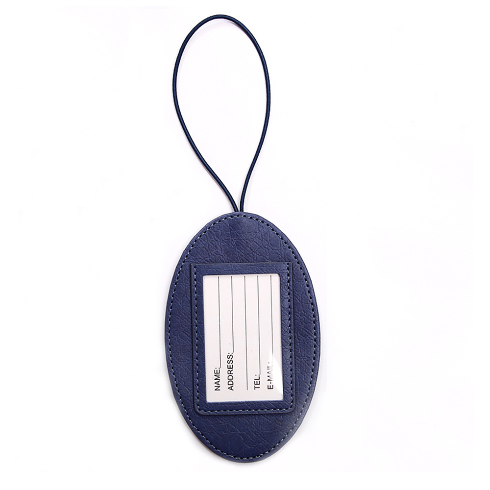 Round Leather Luggage Spotter Tag 4