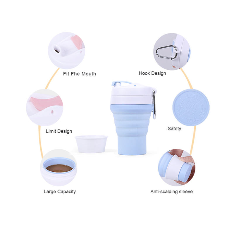 12 OZ Silicone Folded Coffee Cup 2
