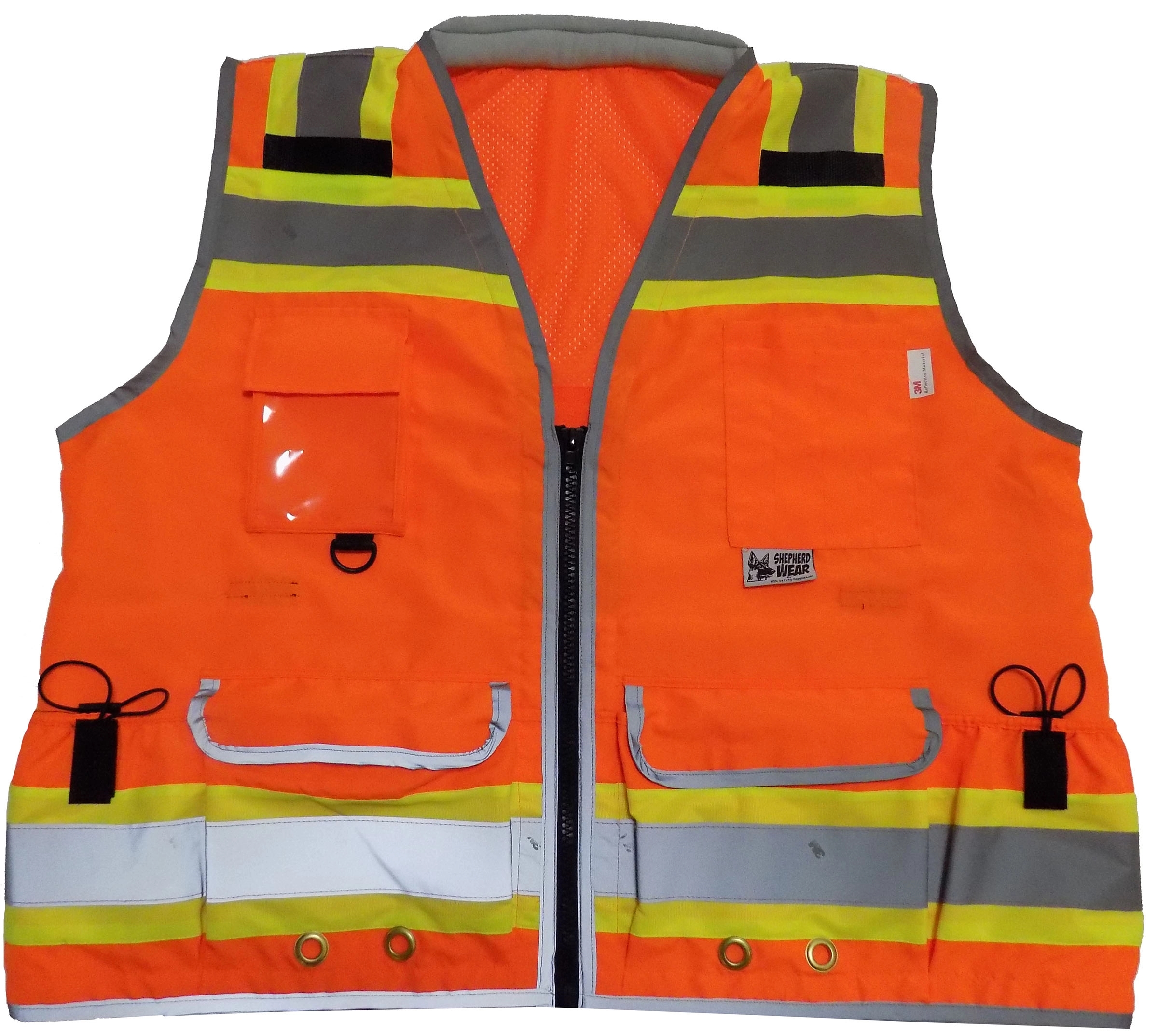 Ansi Class 2 Heavy Duty, Safety Vest , 2 Tone, Orange 2
