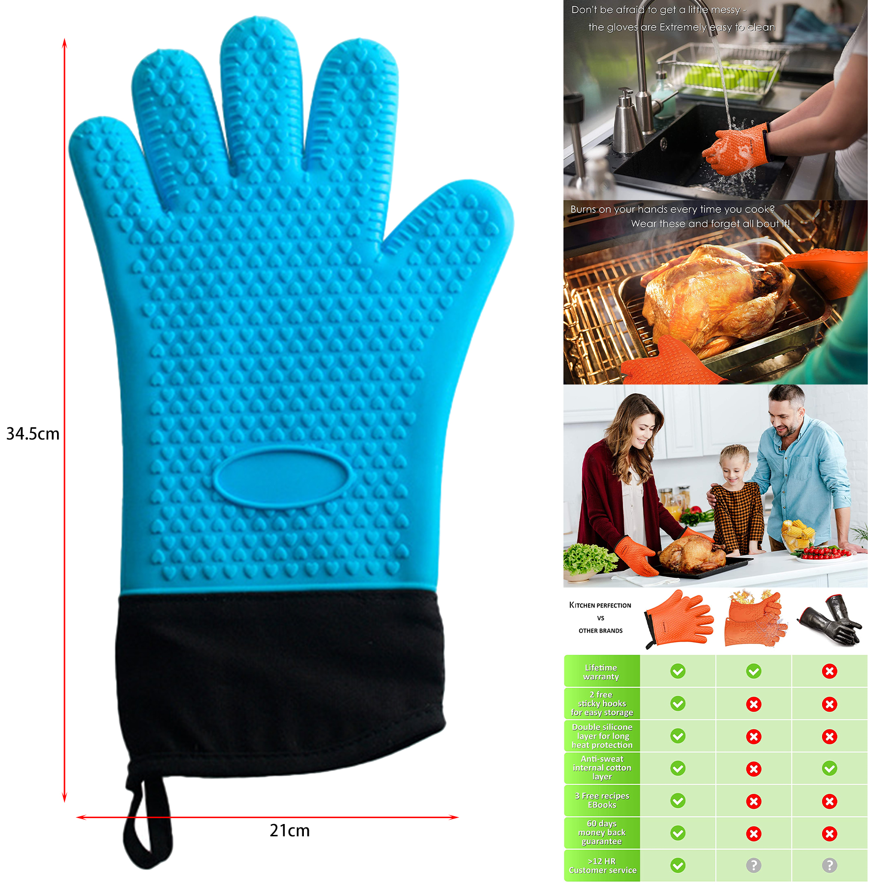 Silicone Smoker Oven Gloves 2