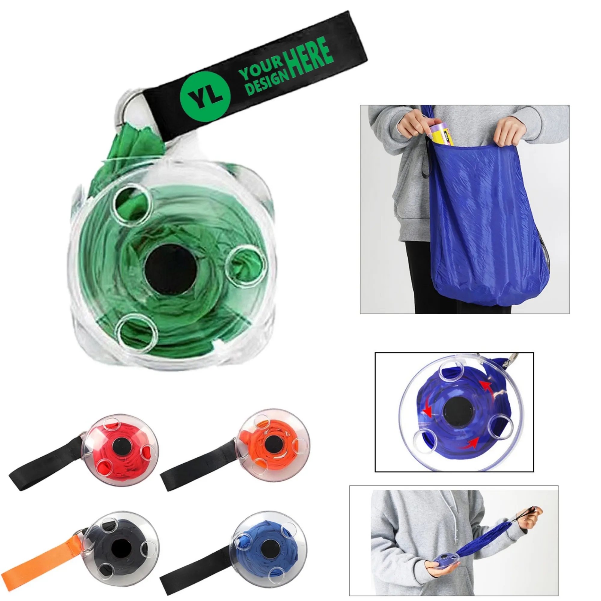 Disc Folding Storage Shopping Bag 3
