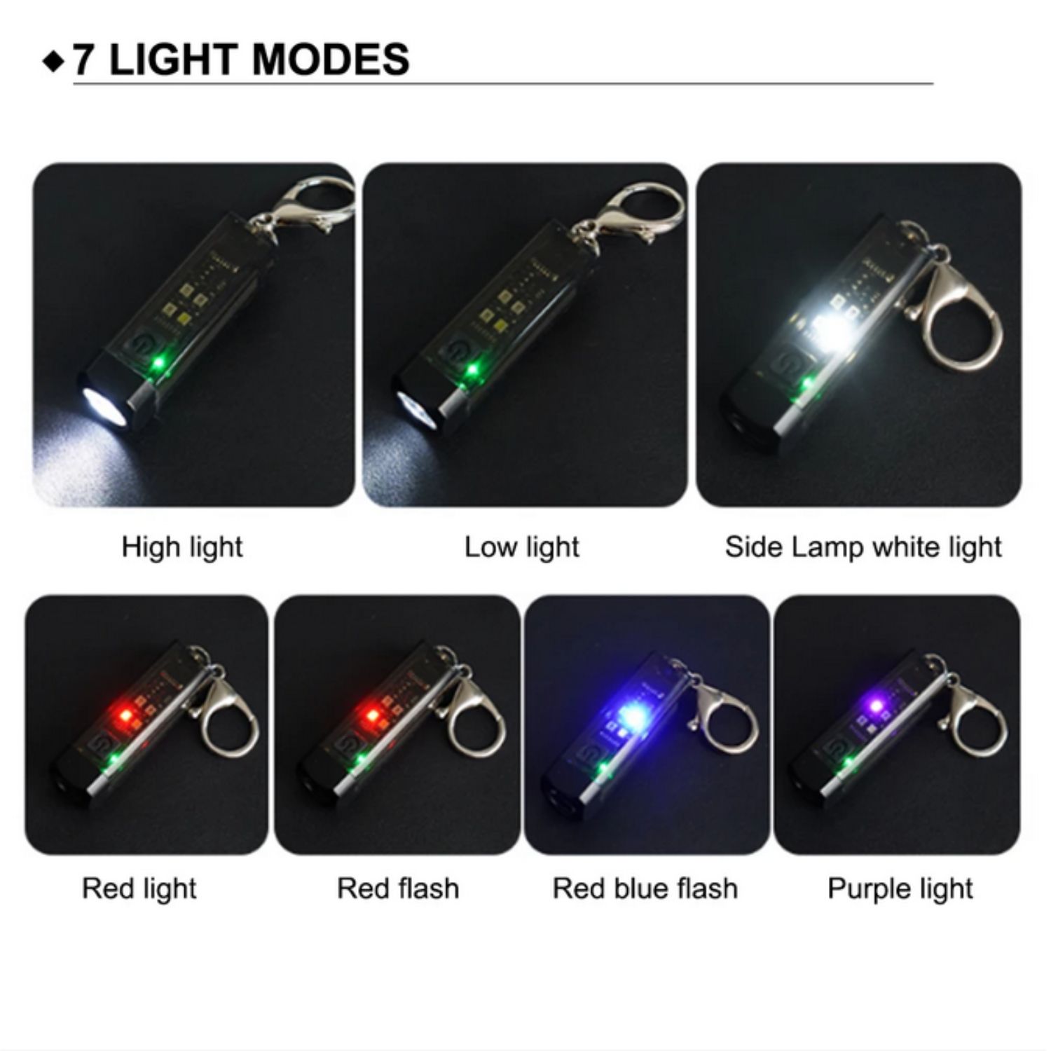 Type-C Portable Magnetic Emergency Light Keychain 6
