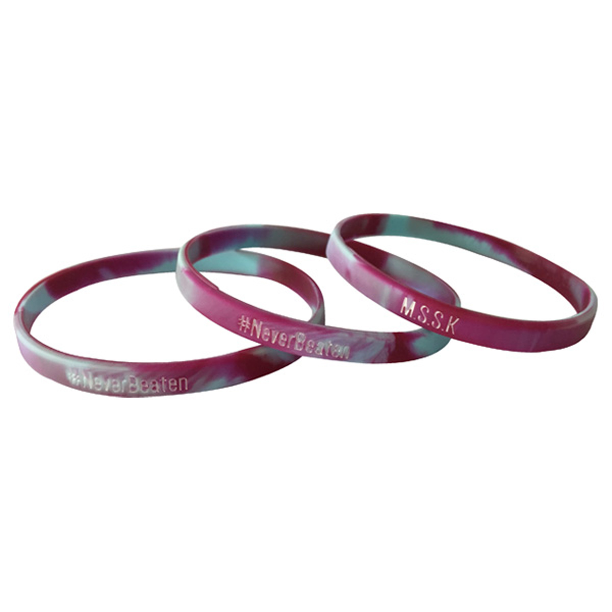 Deboss-Fill Silicone Wristbands 25