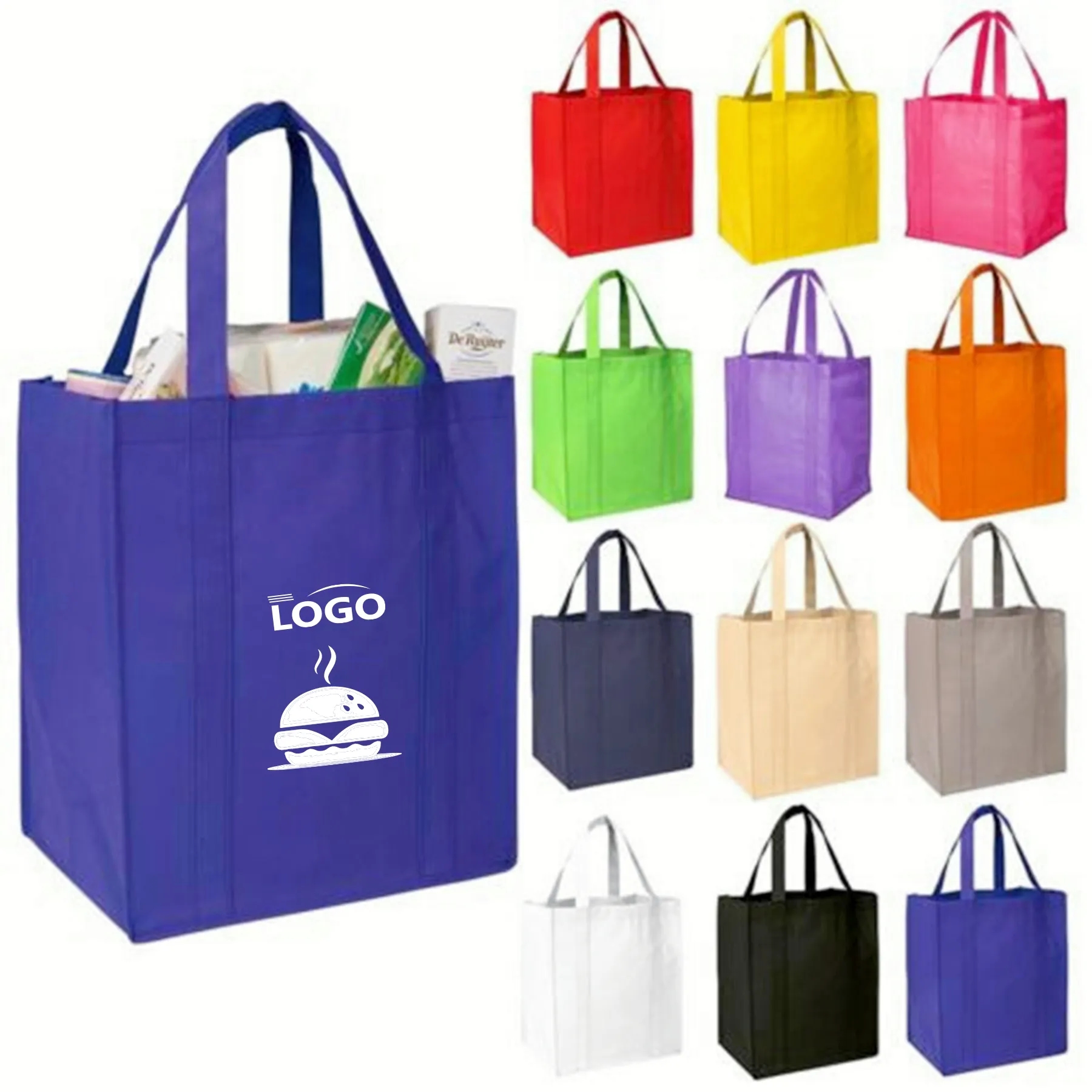 Value Grocery Shopping Tote Bag Non-woven 8