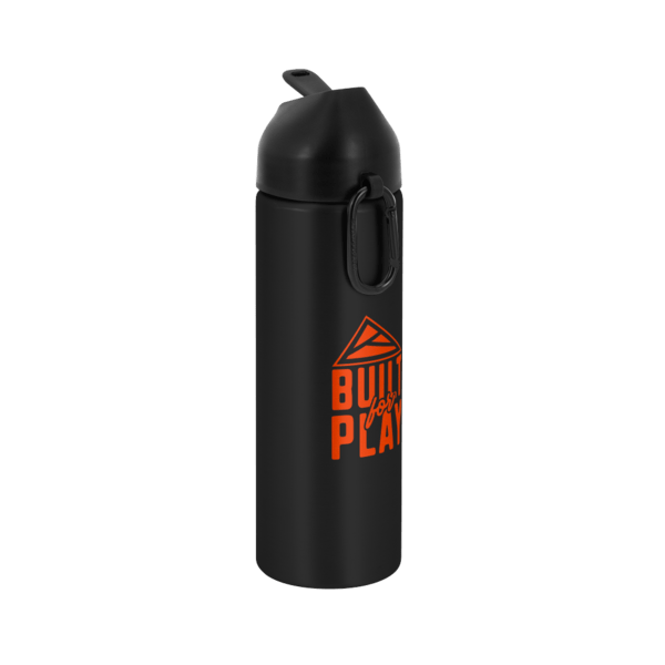 EasyFlow Recycled Aluminum Bottle w Straw Lid, custom water bottle with logo imprint 63