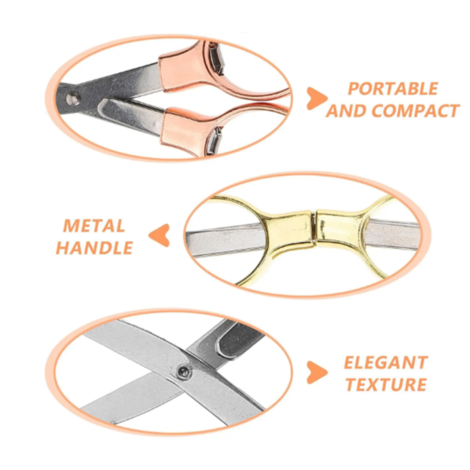 Mini Folding Scissors - Portable Multi-Tool w/ Metal Handle 10