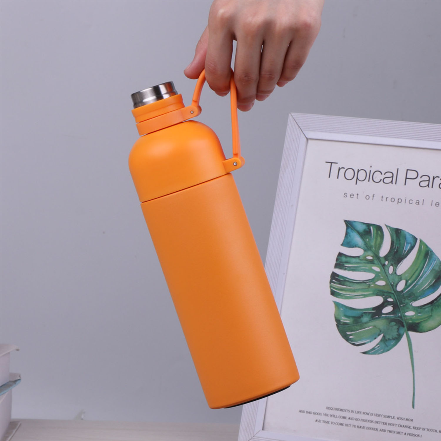 16.9 oz Silicone rope stainless steel insulated cup 5