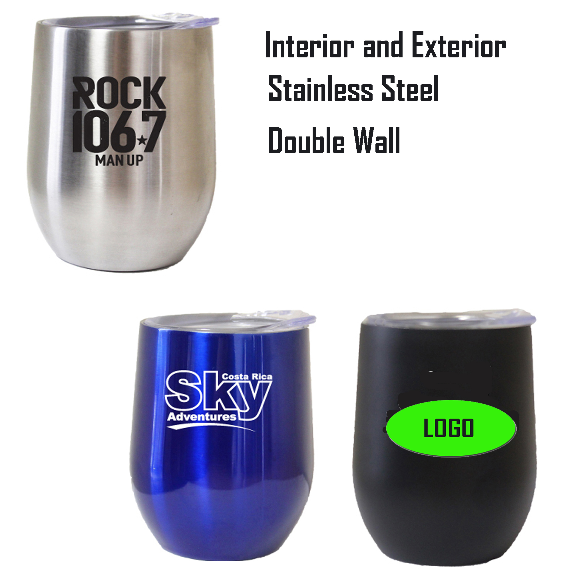 9oz Double Wall Stainless Steel Vacuum Insulated Wine Cup 1