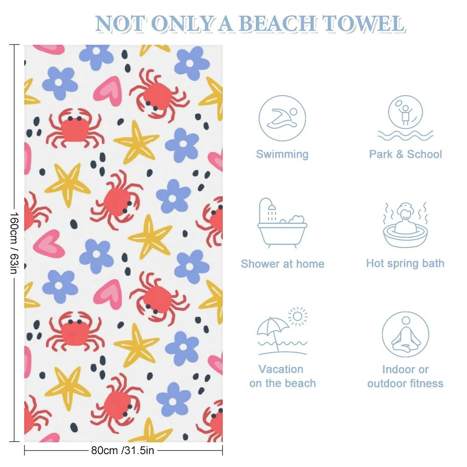 Bulk Custom Beach Towels Personalized Logo Soft Velour for Resorts Hotels 1