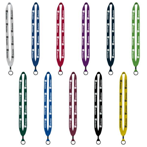 3/4" Cotton Lanyard with Metal Crimp & Split-Ring 88