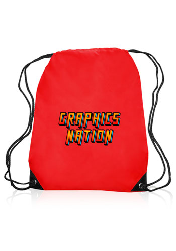 Black Trim Drawstring Bags 35