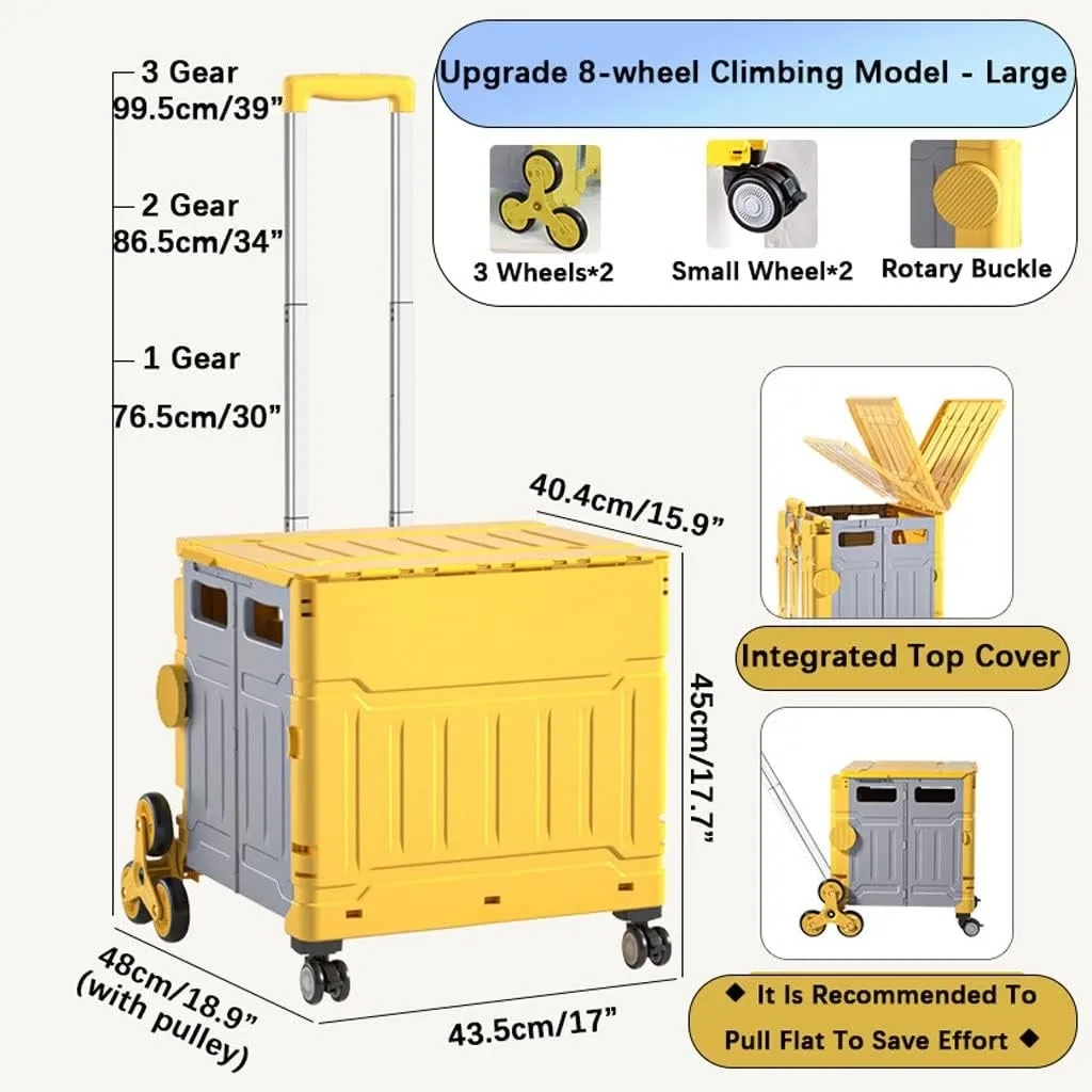 Folding Quik HandCart/Collapsible Rolling Crate 5