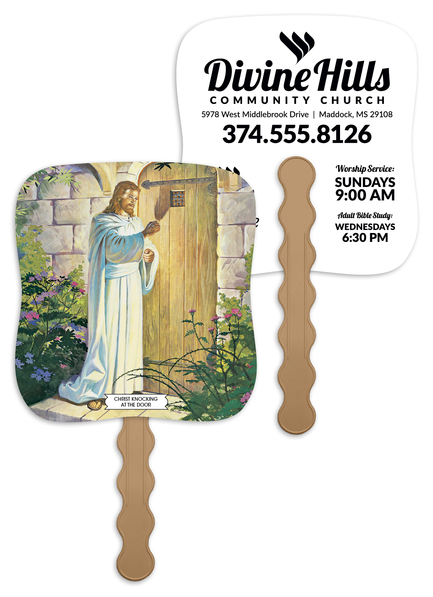Skinner & Kennedy® Christ Knocking At The Door - Pictorial Fan 2